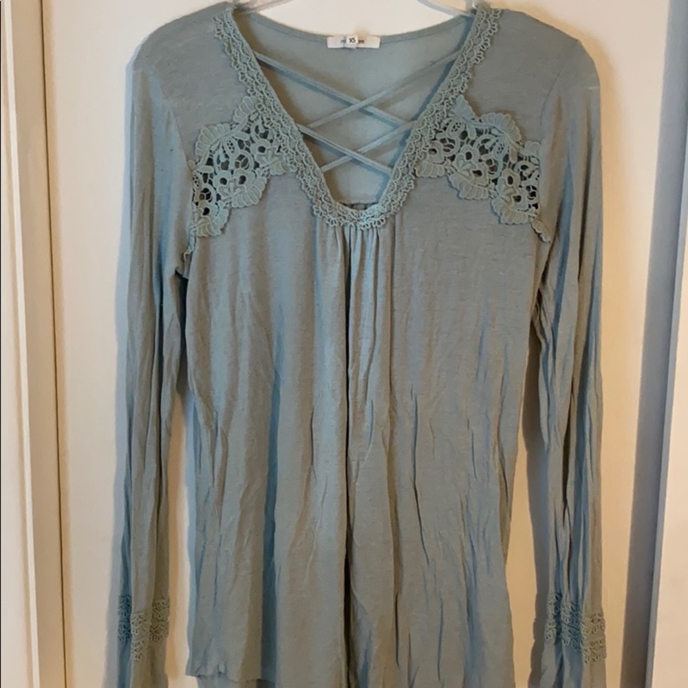 Maurices- Sage Green- Crisscross top.